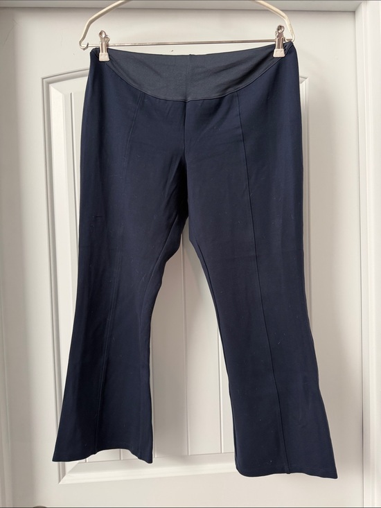 Old Navy Pants - Maternity crop flare navy pants